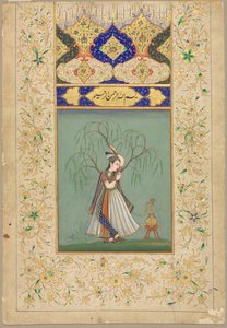 Prinzessin raucht eine Wasserpfeife als Salabhanjika, 1700er von Unbekannt