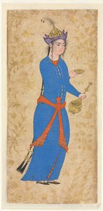 Prinzessin mit Weinflasche und Becher recto, ca. 1550-1600