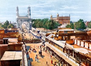 Haupteingangsstraße, Hyderabad, Indien, frühes 20. Jahrhundert von Unbekannt