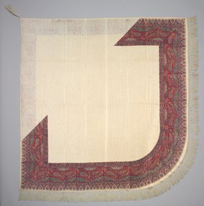 Bedruckter Seidenschal, 1835-1840