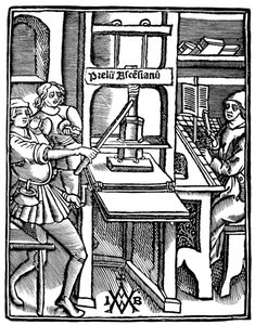 Druckerpresse, 1511, 1893 von Unbekannt
