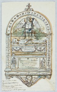 Entwurf für ein Epitaph in Hochrelief
