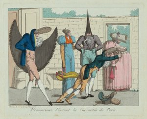 Provinciaux visitant les curiosités de Paris von Unbekannt