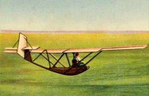 Schüler im Zögling-Trainingssegelflugzeug an der Rhön-Rossitten-Gesellschaft Segelflugschule, Deutschland, 1932
