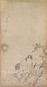 Welpen, Spatzen und Chrysanthemen, 1754-1799 von Unbekannt