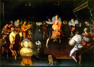 Königin Elisabeth tanzt mit dem Earl of Leicester, 1581, 1942