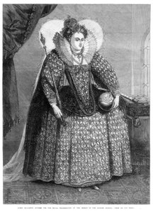 Königin Elisabeth gekleidet für das königliche Dankfest nach der Niederlage der spanischen Armada, 1872