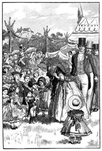 Königin Victoria und Prinz Albert bei einem Fest, Coburg, Deutschland, um 1840er Jahre, 1900