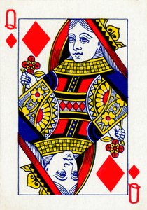 Königin der Diamanten aus einem Kartenspiel von Goodall & Son Ltd.