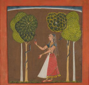 Ragini, möglicherweise Asavari: Folio aus einer Ragamala-Serie, ca. 1700-1710