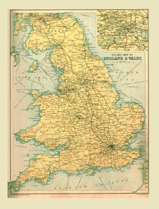 Eisenbahnkarte von England und Wales, 1902