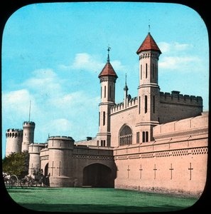Bahnhof, Lahore, Indien, spätes 19. oder frühes 20. Jahrhundert