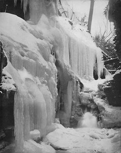 Regenbogenfälle im Winter, Watkins Glen, New York, 1897 von Unbekannt
