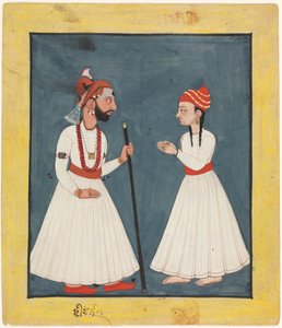 Raja Shamsher Sen mit einem Jugendlichen, 1760-70