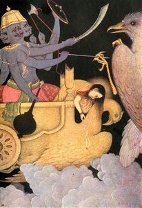 Ravana kämpft mit Jatayu, 1920