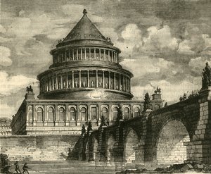 Rekonstruktion des Mausoleums von Hadrian, jetzt die Engelsburg, 1890 von Unbekannt