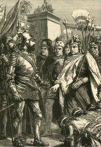 Empfang von Cortes durch Montezuma, 1519, 1890
