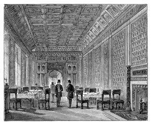 Erfrischungsraum, House of Lords, Palace of Westminster, London, ca. 1888