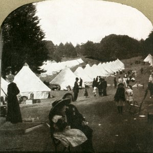 Flüchtlingslager auf dem Ballplatz im Golden Gate Park, 1906 von Unbekannt