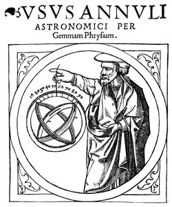 Reiner Gemma Frisius, niederländischer Astronom, Geograph, Kartograph und Mathematiker, 1539 von Unbekannt