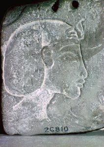 Relief, das den Kopf von Echnaton zeigt, 14. Jahrhundert v. Chr.