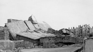 Überreste eines U-Boot-Bunkers, Kiel, Deutschland, ca. 1945-1965