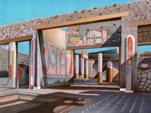 Überreste des Hauses des Bankiers Lucius Caecilius Iucundus, Pompeji, 1902
