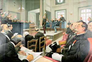 Wiederaufnahme des Prozesses gegen Albert Dreyfus, Rennes, Frankreich, 1899