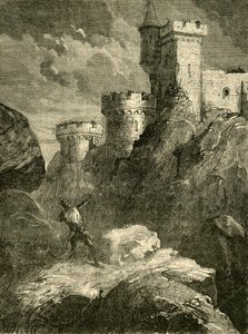 Richard I. verwundet bei der Belagerung der Burg Chaluz, 1199, 1890 von Unbekannt