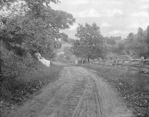 Straße entlang des Brandywine, Pennsylvania, USA, um 1900