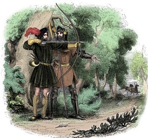 Robin Hood, legendärer englischer Volksheld und Gesetzloser und Verteidiger der Armen, frühes 19. Jahrhundert von Unbekannt