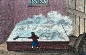 Steinsalz: Salzraffination, Northwich, Cheshire, England, 19. Jahrhundert