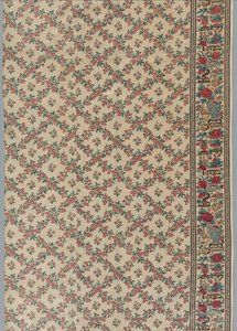 Rollenbedruckter, glasierter Chintz mit Blumen- und Vasenmuster, 1800er