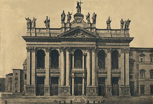 Roma - Fassade der Basilika St. Johannes im Lateran Ales. Galilei, 1734, 1910 von Unbekannt