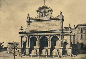 Rom - Brunnen des Aquädukts von Paul V., errichtet nach den Entwürfen von Fontana im Jahr 1612, 1910 von Unbekannt