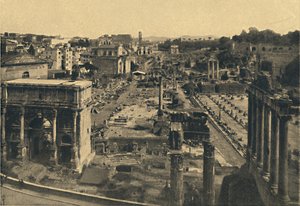 Rom - Gesamtansicht des Forum Romanum, 1910 von Unbekannt