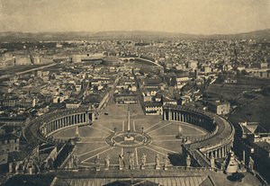Roma - Panoramablick von der Kuppel des Petersdoms, 1910