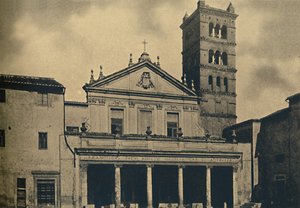 Rom - St. Caecilias Kirche Tempel von Bramante in den Kreuzgängen von S. Pietro in Montorio auf dem Ja