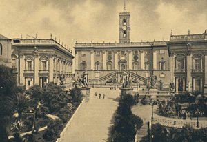 Rom - Das Kapitol: im Zentrum der Senatorenpalast, jetzt Rathaus