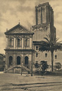 Roma - Via Nazionale. Kirche der hl. Katharina und der Turm der Militie, 1910 von Unbekannt