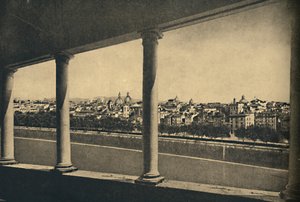 Rom - Blick auf die Stadt von der Loggia von Bramante im Castel Sant
