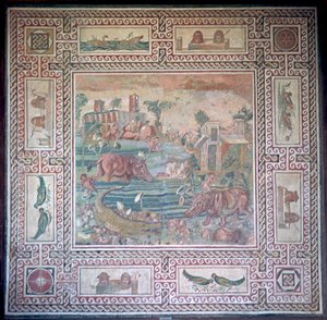 Römisches Mosaik, das Ägypten darstellt