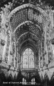 Dach des Chors, Rosslyn Chapel, Midlothian, Schottland, 20. Jahrhundert