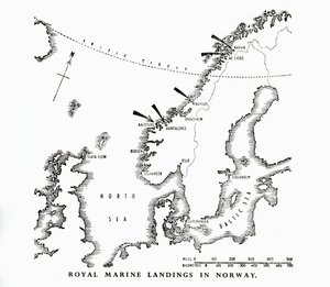 Landungen der Royal Marines in Norwegen, Zweiter Weltkrieg, 1940-1944