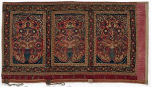 Königliches Rundzelt für Muhammad Shah, Wandpaneel mit drei Paneelen A, 1834-1848