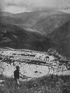 Ruinen des Apollontempels in Delphi, 1913
