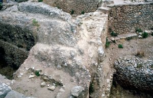 Ruinen der prähistorischen griechischen Stadt Mykene