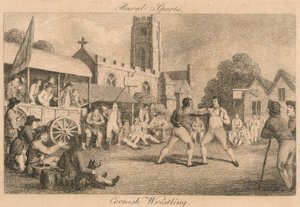 Ländliche Sportarten - Cornish Wrestling, spätes 18. - frühes 19. Jahrhundert von Unbekannt