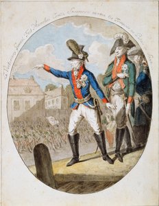 Russischer Feldmarschall Alexander Suworow inspiziert Truppen, ca. 1794