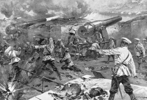 Russische Batterie im Einsatz, Russisch-Japanischer Krieg